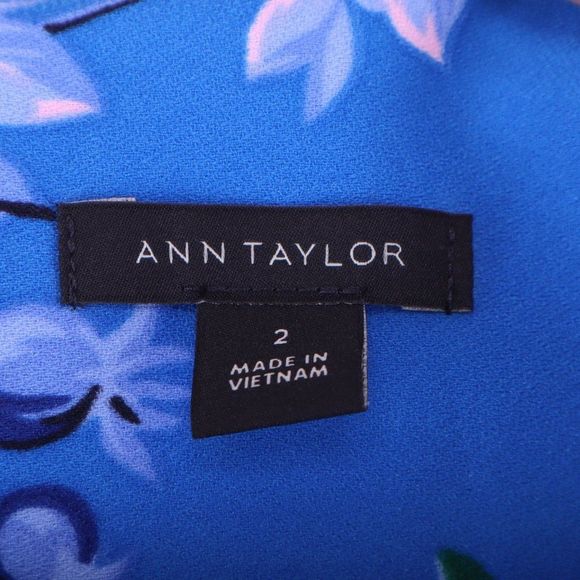 ANN TAYLOR Blue Floral Dress - Picture 3 of 7